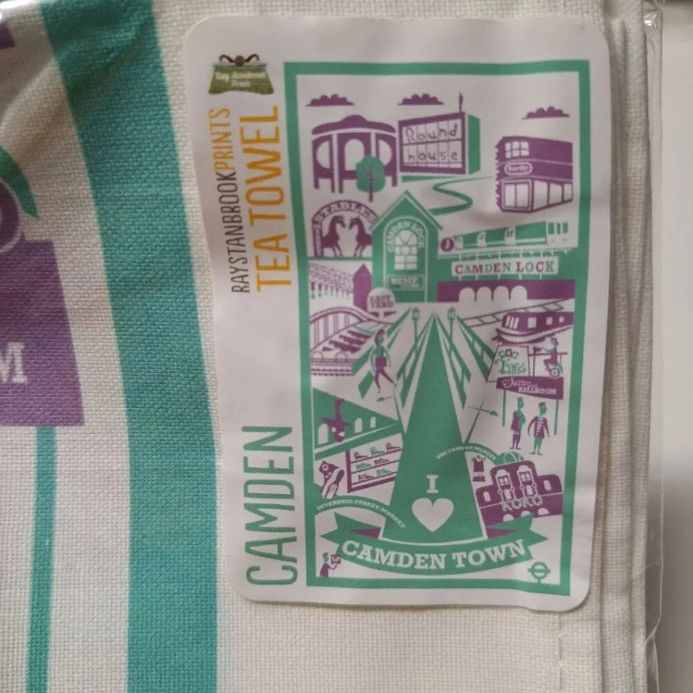 Ray Stanbrook Prints Camden Tea Towel Market Electric Ballroom Tattoo Funky‎ Fun